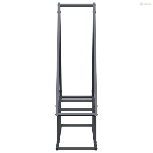 Antracitszürke hidegen hengerelt acél tűzifatároló 80x25x90 cm