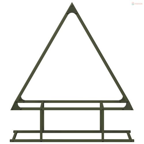 Olívazöld hidegen hengerelt acél tűzifatároló 80x25x90 cm