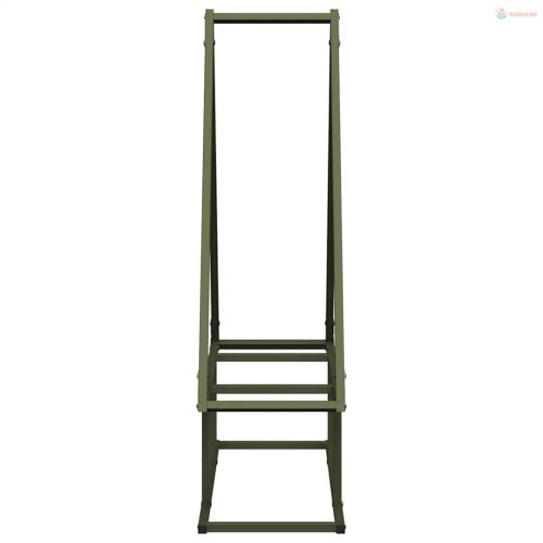 Olívazöld hidegen hengerelt acél tűzifatároló 80x25x90 cm