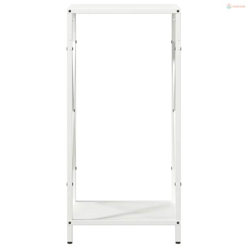 Fehér hidegen hengerelt acél tűzifatároló 34x25x70 cm