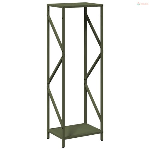 Olívazöld hidegen hengerelt acél tűzifatároló 34x25x100 cm