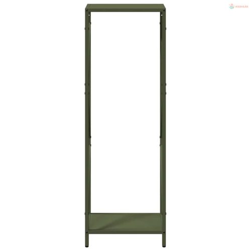 Olívazöld hidegen hengerelt acél tűzifatároló 34x25x100 cm