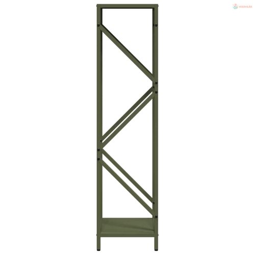 Olívazöld hidegen hengerelt acél tűzifatároló 34x25x100 cm