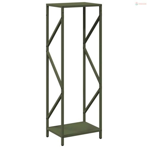 Olívazöld hidegen hengerelt acél tűzifatároló 34x25x100 cm