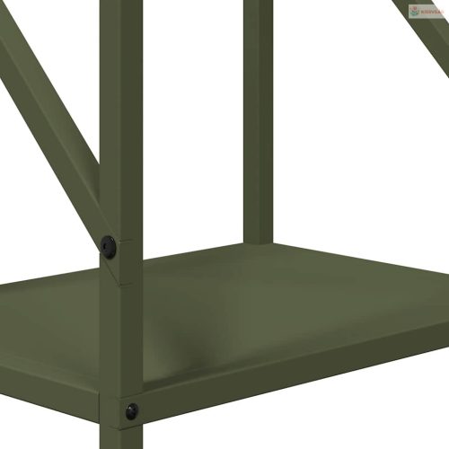 Olívazöld hidegen hengerelt acél tűzifatároló 34x25x100 cm