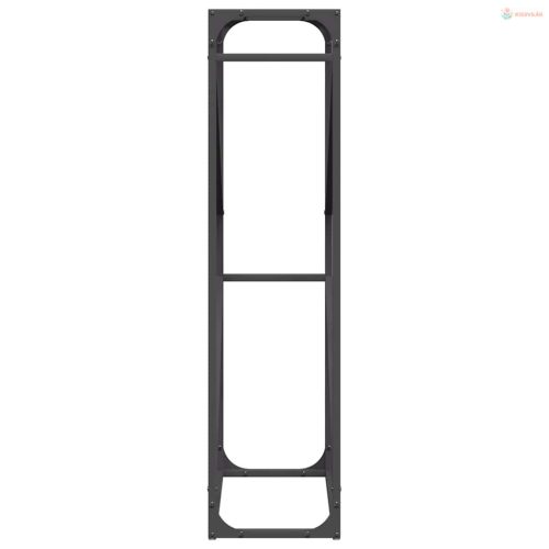 Fekete hidegen hengerelt acél tűzifatároló 60x25x100 cm