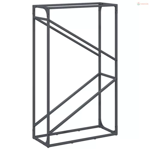 Antracitszürke hidegen hengerelt acél tűzifatároló 60x25x100 cm