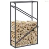 Antracitszürke hidegen hengerelt acél tűzifatároló 60x25x100 cm