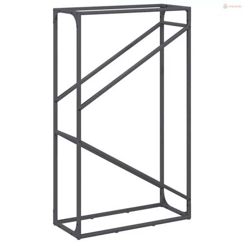 Antracitszürke hidegen hengerelt acél tűzifatároló 60x25x100 cm