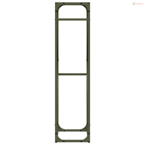 Olívazöld hidegen hengerelt acél tűzifatároló 40x25x100 cm