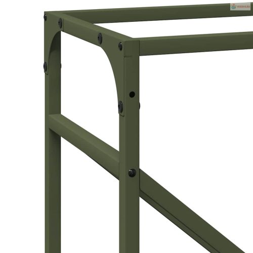 Olívazöld hidegen hengerelt acél tűzifatároló 40x25x100 cm