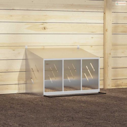 Horganyzott ezüst fém csirke fészekrakó doboz 3 rekesszel