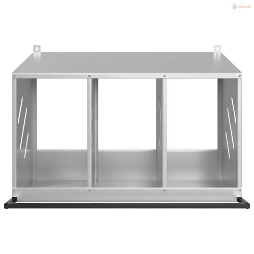 Horganyzott ezüst fém csirke fészekrakó doboz 3 rekesszel