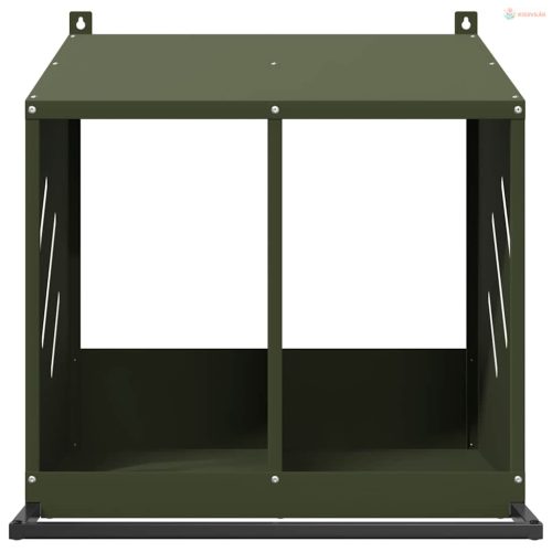 Olívazöld fémből fém csirke fészekrakó doboz 2 rekesszel