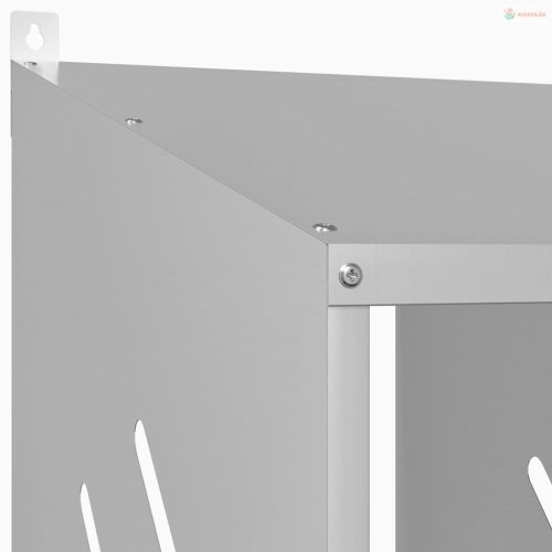 Horganyzott ezüst fém csirke fészekrakó doboz 2 rekesszel