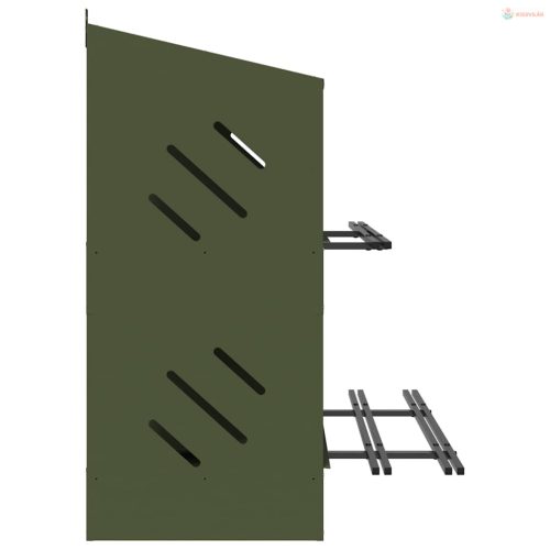 Olívazöld fémből fém csirke fészekrakó doboz 8 rekesszel