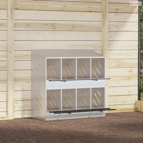 Horganyzott ezüst fém csirke fészekrakó doboz 8 rekesszel