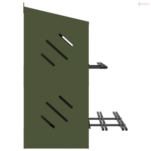 Olívazöld fémből fém csirke fészekrakó doboz 6 rekesszel