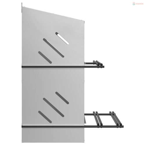 Horganyzott ezüst fém csirke fészekrakó doboz 4 rekesszel