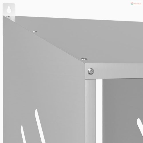 Horganyzott ezüst fém csirke fészekrakó doboz 4 rekesszel