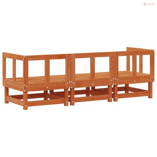 Sarokkanapé egységek Viaszbarna 183 x 61 x 62 cm Tömör fenyő