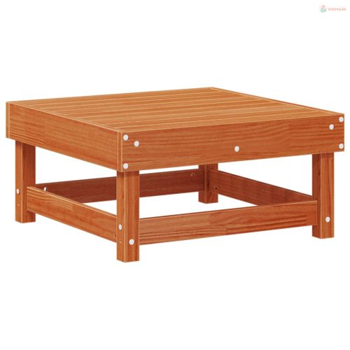 Kerti lábtartó Tömör fenyő Viaszbarna 61 x 60,5 x 30 cm