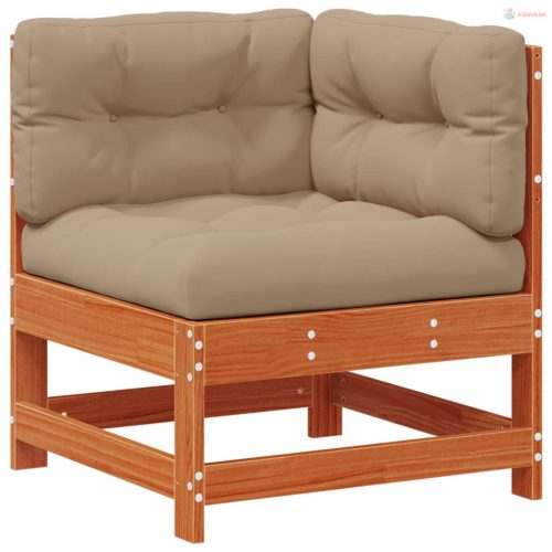 Kerti Sarokkanapé Tömör Fenyőfa Viaszbarna