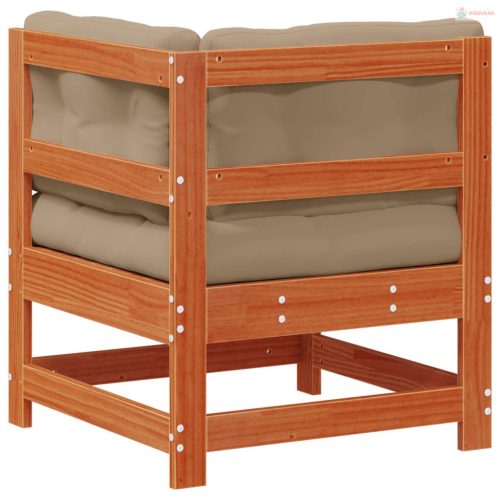 Kerti Sarokkanapé Tömör Fenyőfa Viaszbarna