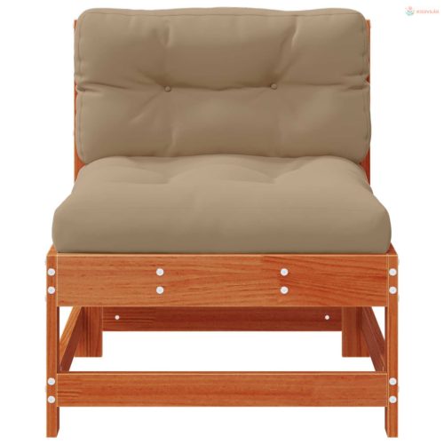 Kerti Középső Kanapé Tömör Fenyőfa Viaszbarna