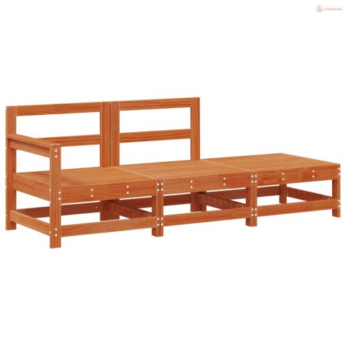 Sarokkanapé egységek párnával Viaszbarna 190 x 62 x 70,5 cm