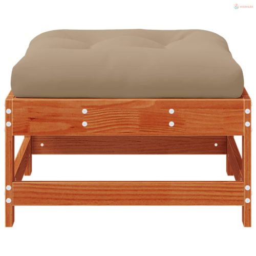 Kerti lábtartó Tömör Fenyőfa Viaszbarna