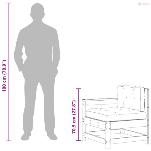 Kerti Sarokkanapé Tömör Fenyőfa Viaszbarna