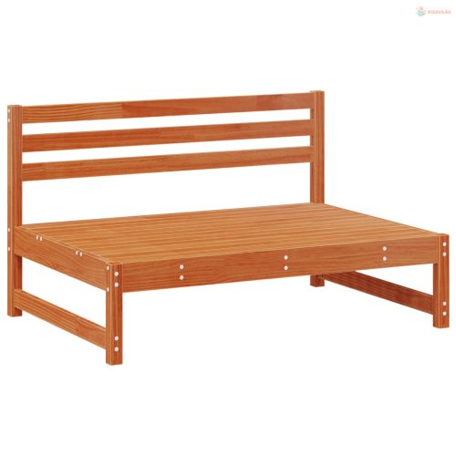 Kerti Középső Kanapé Tömör fenyő Viaszbarna 120 x 84 x 70 cm