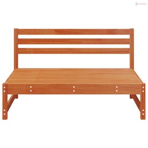 Kerti Középső Kanapé Tömör fenyő Viaszbarna 120 x 84 x 70 cm