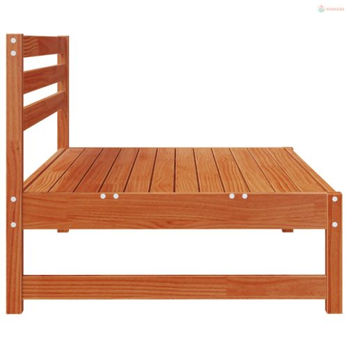 Kerti Középső Kanapé Tömör fenyő Viaszbarna 240 x 84 x 70 cm