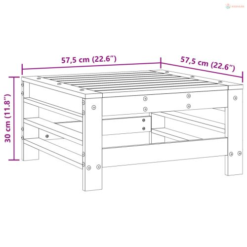 Kerti lábtartó Tömör fenyő Gyantás Barna Fenyő