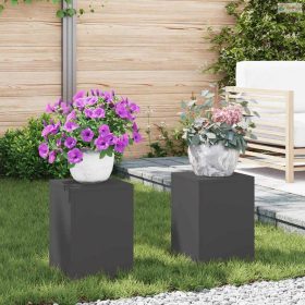 Növényállvány 2 pcs Fekete 24 x 24 x 35 cm Acél