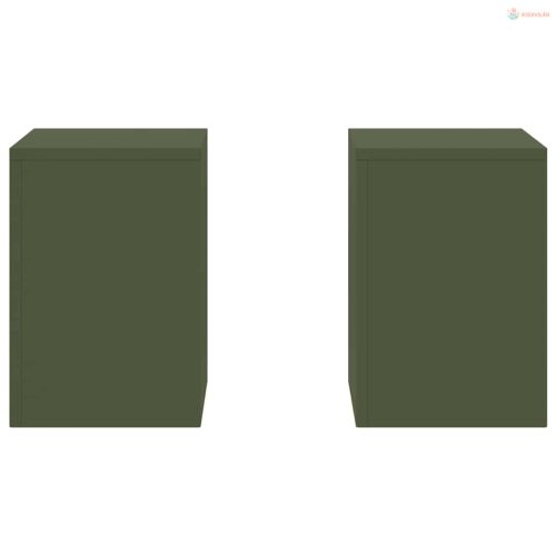 Növényállvány 2 pcs Oliva zöld 24 x 24 x 35 cm Acél