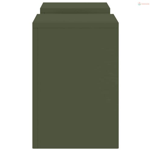 Növényállvány 2 pcs Oliva zöld 24 x 24 x 35 cm Acél