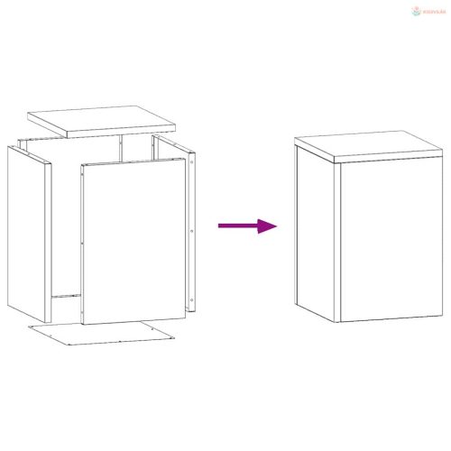 Növényállvány 2 pcs Oliva zöld 24 x 24 x 35 cm Acél