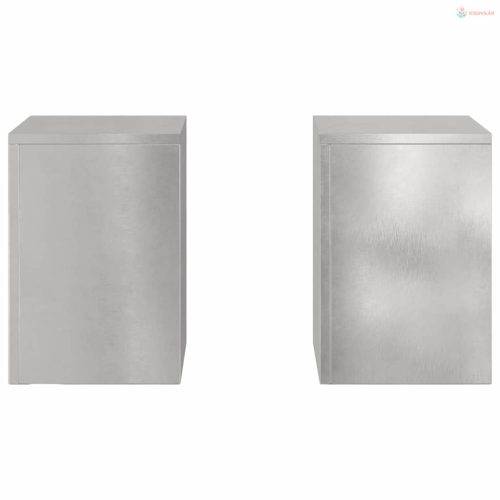 Növényállvány 2 pcs Ezüst 24 x 24 x 35 cm Rozsdamentes acél