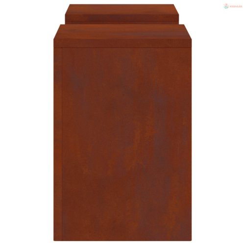 Növényállvány 2 pcs Rozsdás 24 x 24 x 35 cm Időjárásálló acél