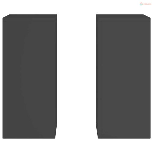 Növényállvány 2 pcs Fekete 24 x 24 x 55 cm Acél