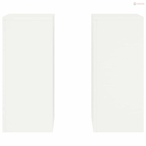 Növényállvány 2 pcs Fehér 24 x 24 x 55 cm Acél