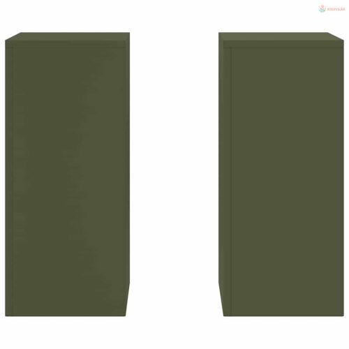 Növényállvány 2 pcs Oliva zöld 24 x 24 x 55 cm Acél