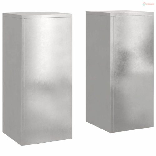 Növényállvány 2 pcs Ezüst 24 x 24 x 55 cm Rozsdamentes acél