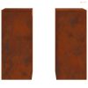 Növényállvány 2 pcs Rozsdás 24 x 24 x 55 cm Időjárásálló acél