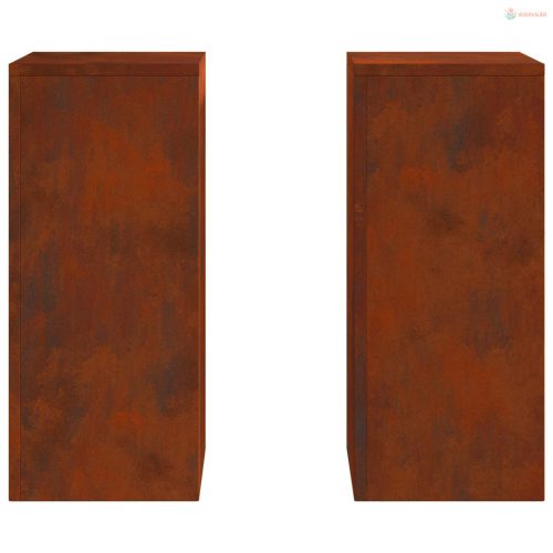 Növényállvány 2 pcs Rozsdás 24 x 24 x 55 cm Időjárásálló acél
