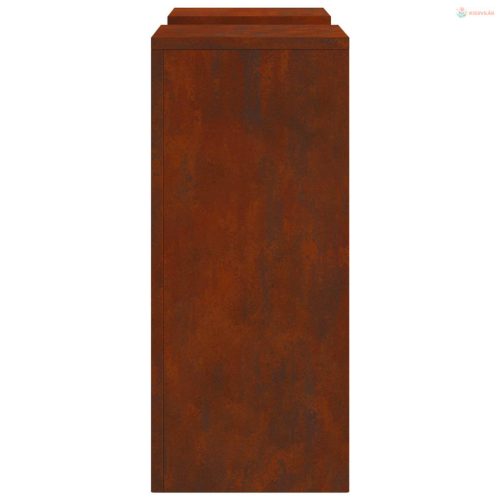 Növényállvány 2 pcs Rozsdás 24 x 24 x 55 cm Időjárásálló acél