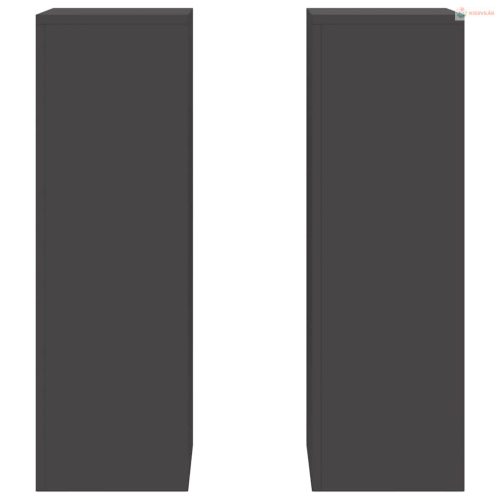 Növényállvány 2 pcs Fekete 24 x 24 x 75 cm Acél